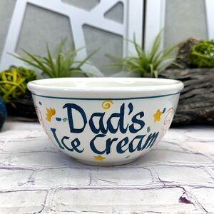 {Chaparral Pottery} Vintage ‘Dad’s Ice Cream’ Large Ceramic Bowl (6” x 3”)